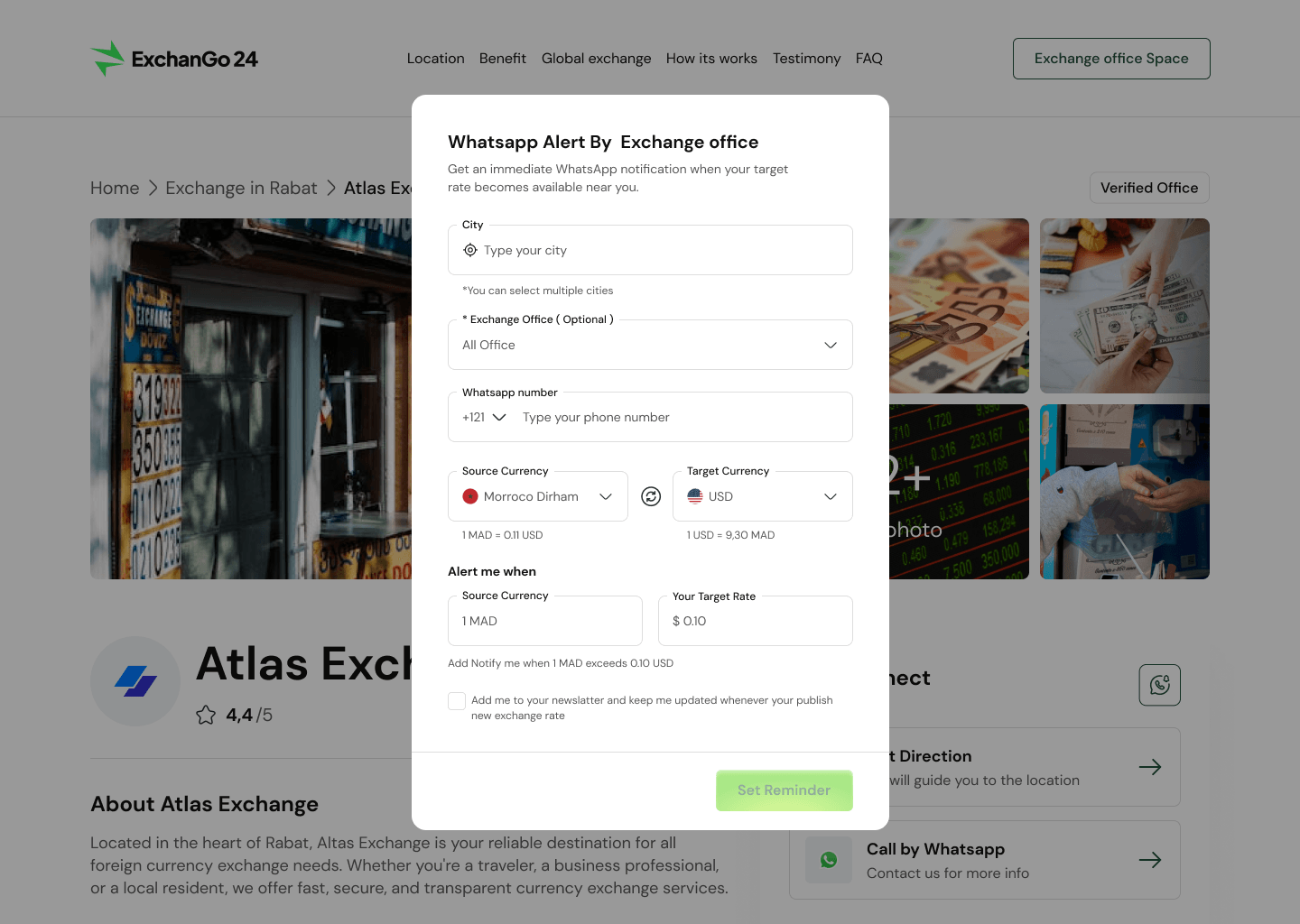 ExchanGo24 is an exchange rate comparison and management platform that helps users find the best currency exchange rates at physical money changer locations near them. - Image 20