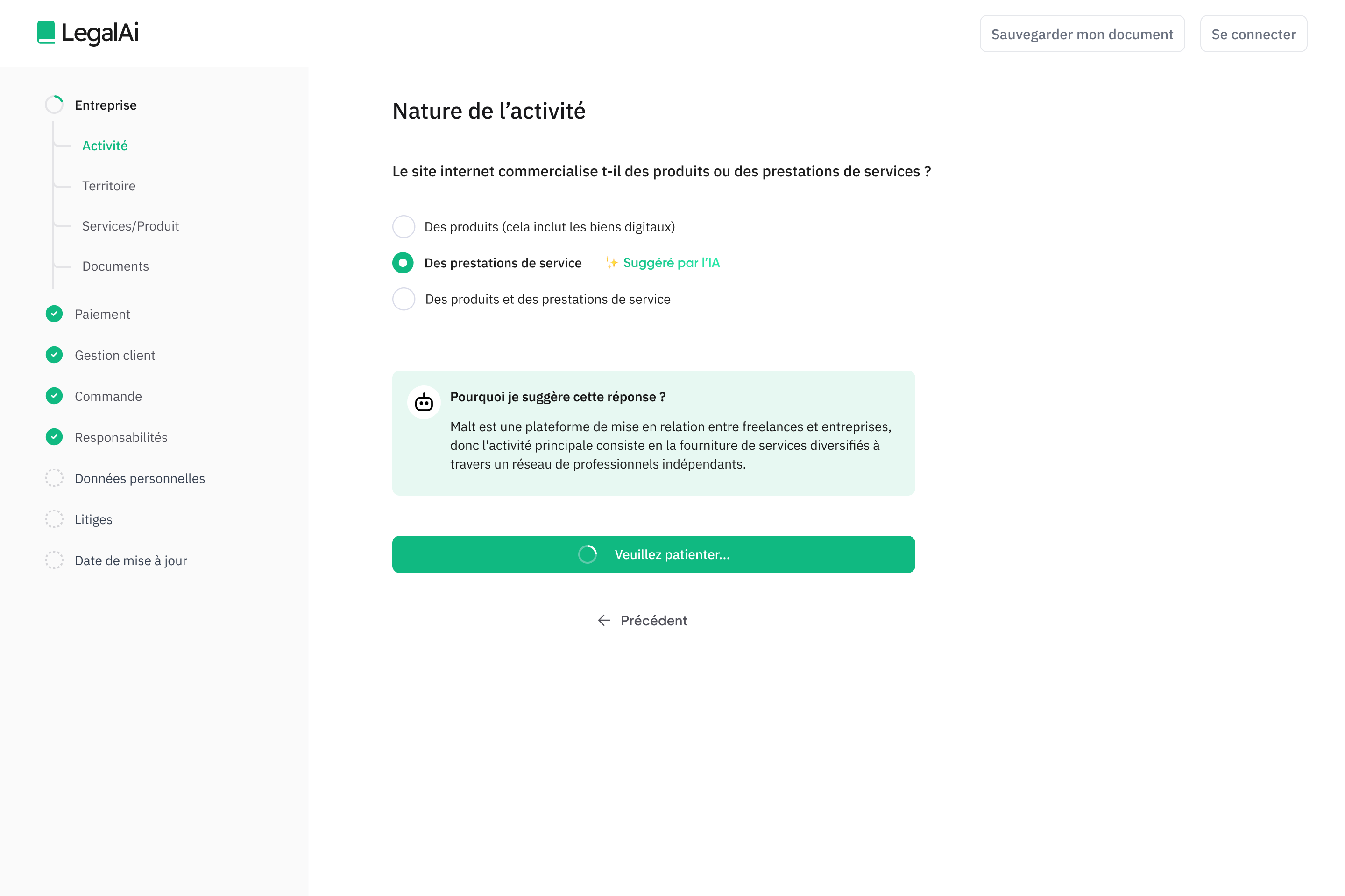 An AI-powered SaaS platform that automatically generates and updates custom Terms & Conditions and Terms of Service documents, making legal compliance simple and accessible for businesses. - Image 1