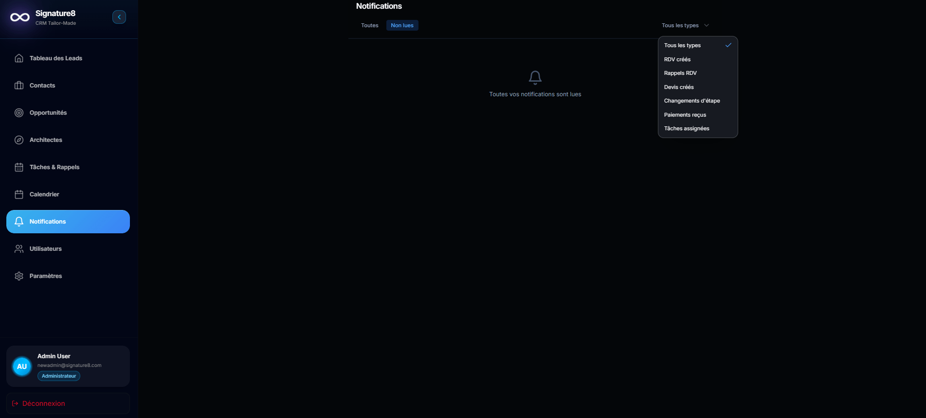Signature8 CRM is a lead management platform that helps businesses organize their sales pipeline, track customer interactions, and improve conversion rates. The system provides a clear view of all leads from first contact to final sale. - Image 15